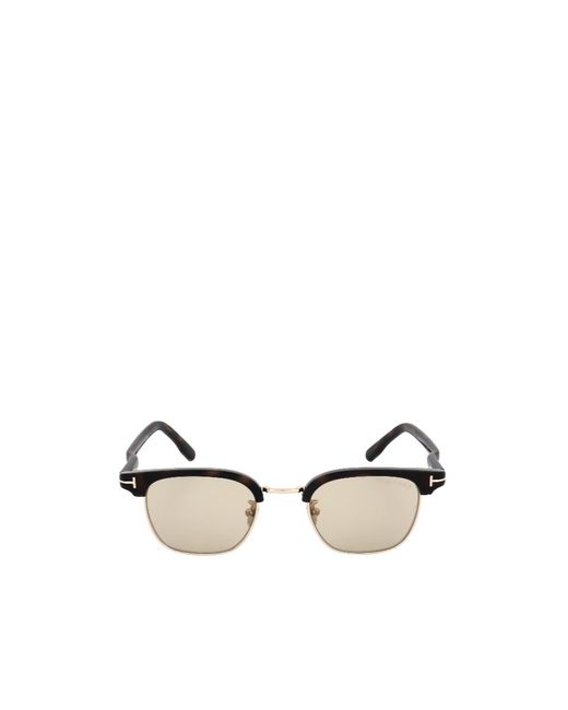 Tom Ford Metallic Half Frame Sunglasses for men