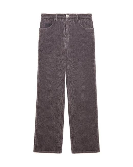 Marni Purple Corduroy Flared Trousers for men