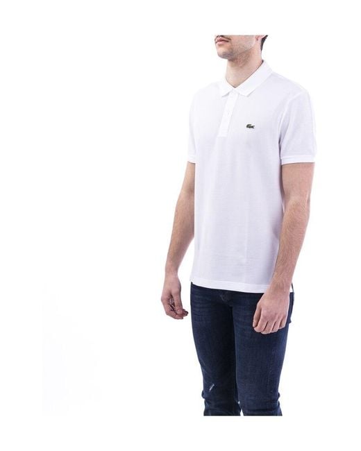 Lacoste White Slim Fit Polo Shirt for men