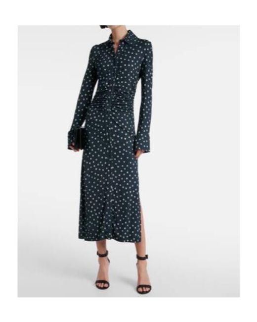 Altuzarra Blue Claudia Jersey Shirt Dress
