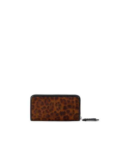 Gianni Chiarini Brown Animal-Print Wallet