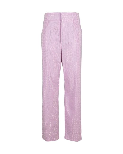 GIUSEPPE DI MORABITO Purple Crystal-Embellishment Trousers