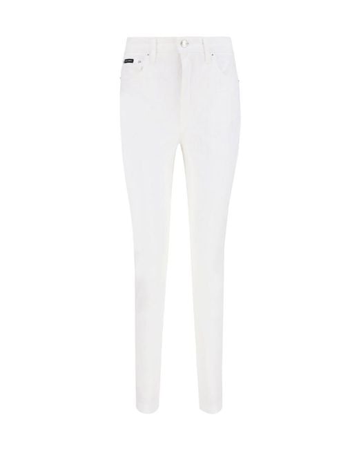 Dolce & Gabbana White Low Rise Skinny Jeans
