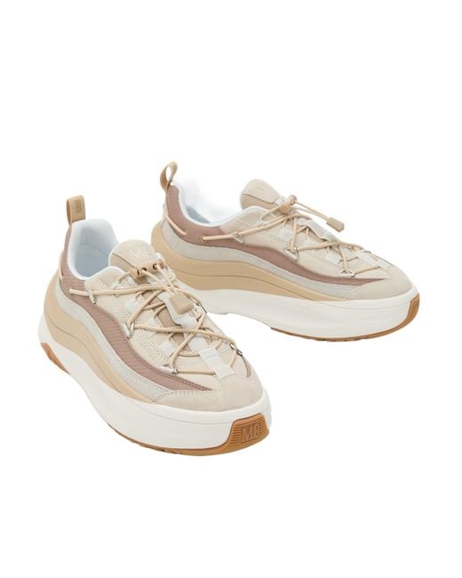 Moon Boot White Chunky Sole Lace-Up Sneakers