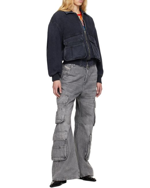 DIESEL Blue D-Kurz Batavia-Weave Denim Jacket for men