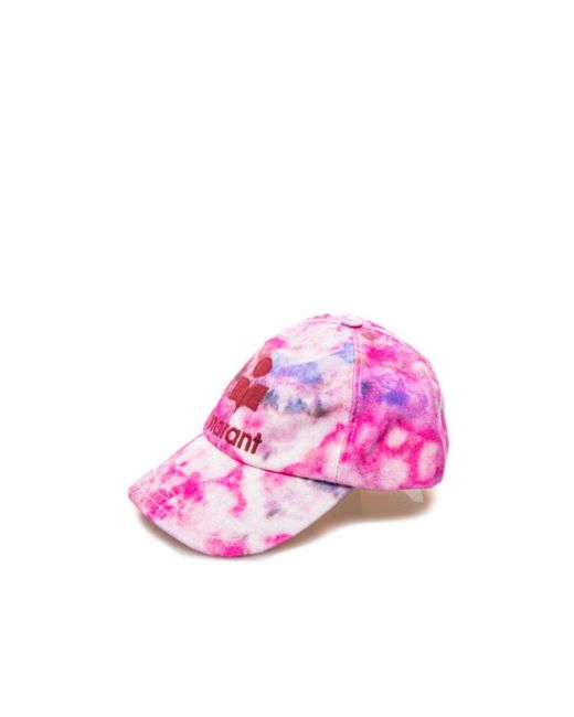 Isabel Marant Pink Tyron Logo Embroidered Baseball Cap