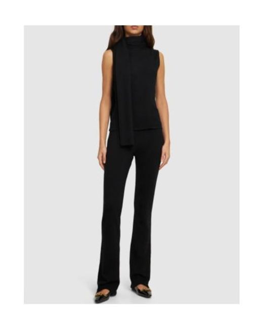 Magda Butrym Black Knitted Straight Casual Pants