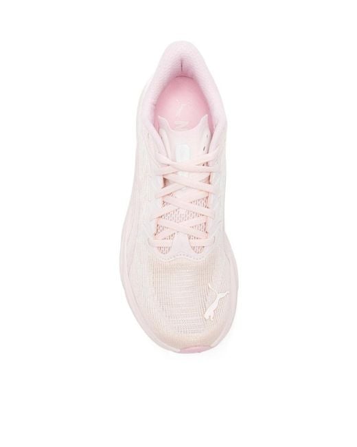 PUMA White Deviate Nitro 4 Mesh-Panelled Performance Sneakers