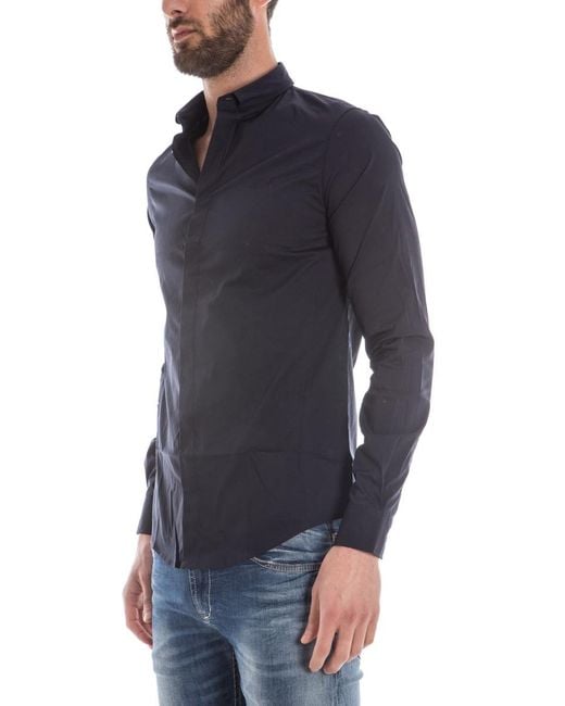 Armani Jeans Blue Logo Shirt for men