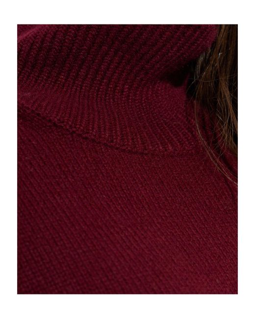 Lisa Yang Red Heidi Ribbed Turtleneck Knitted Sweater