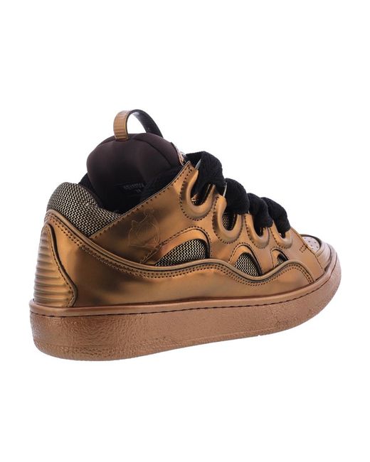 Lanvin Brown Tie Low-Top Sneakers