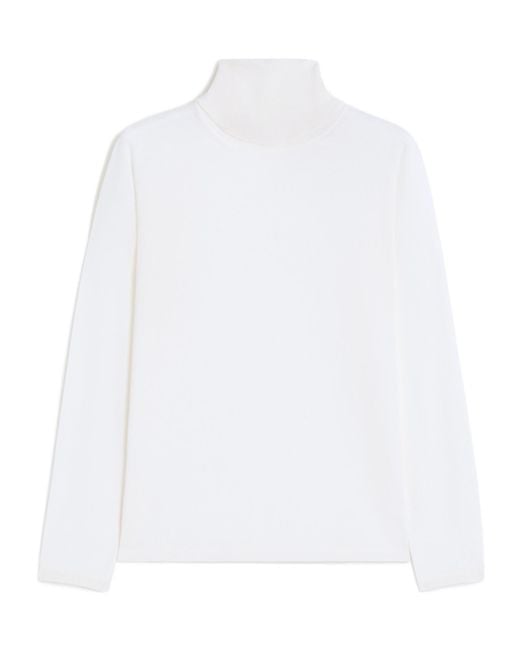Max Mara White Saluto Turtleneck Long-Sleeved Jumper