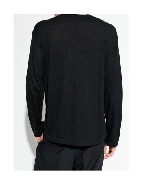 Lisa Yang Black Nathaniel Crewneck Sweater for men