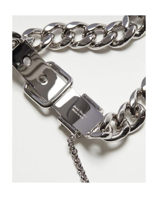 Acne Metallic Buckle-Detail Choker Necklace for men