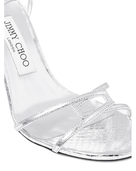Jimmy Choo White 1998 Leo Ankle-Strap Heeled Sandals