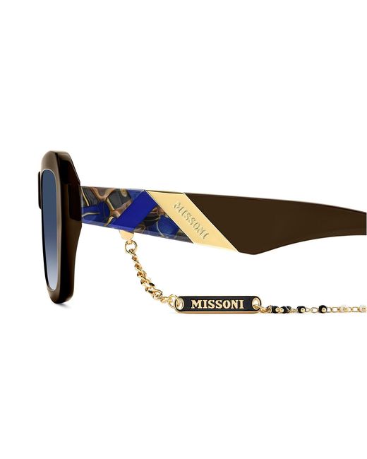 Missoni Blue Logo Detail Sunglasses