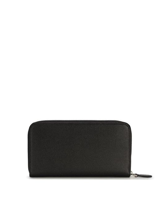 Bally Black Wrap Zipper Wallet