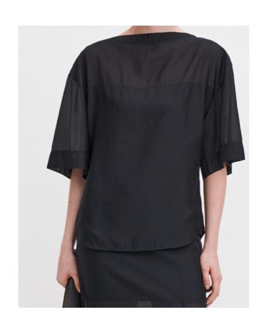 Filippa K Black Sheer Tee