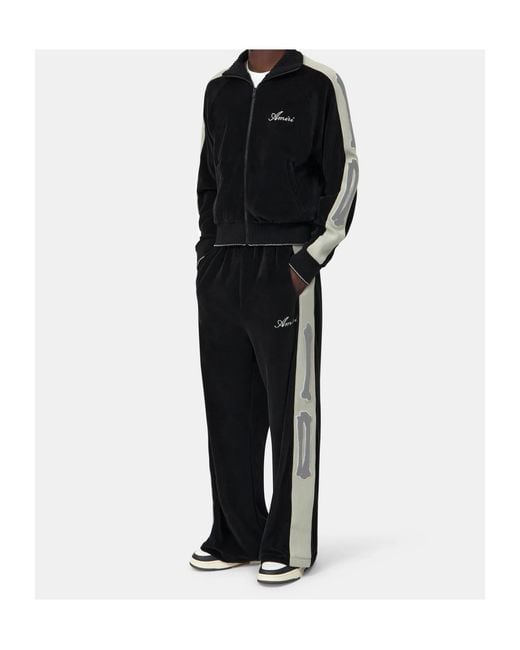 Amiri Black Bones Drawstring Track Pants for men