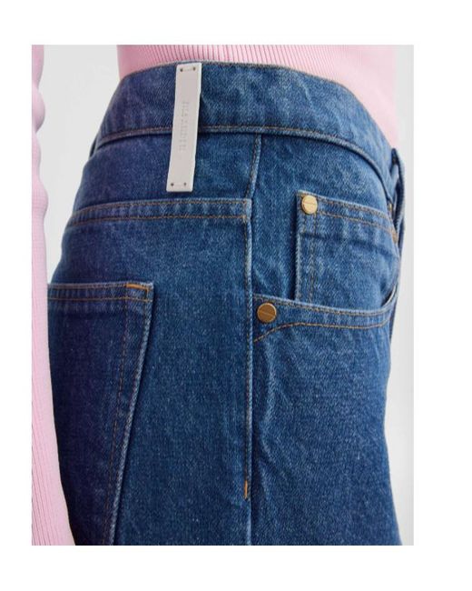 Jil Sander Blue Flared Denim Trousers