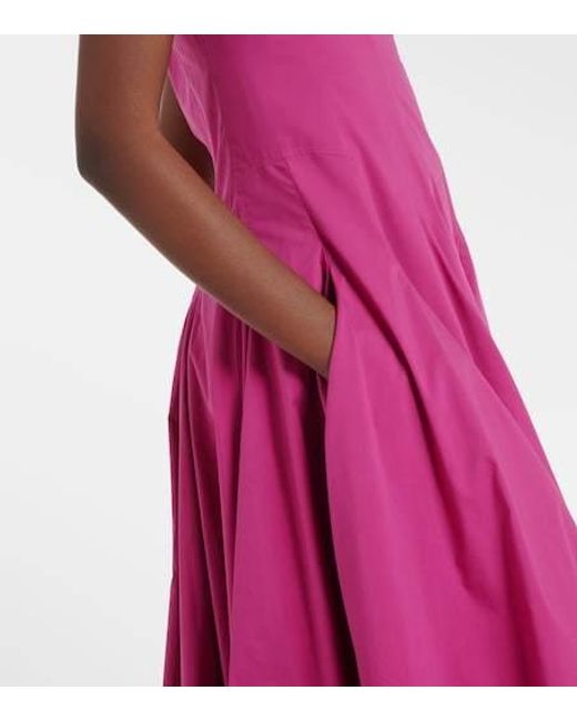 Jonathan Simkhai Pink Cotton-Blend Midi Dress
