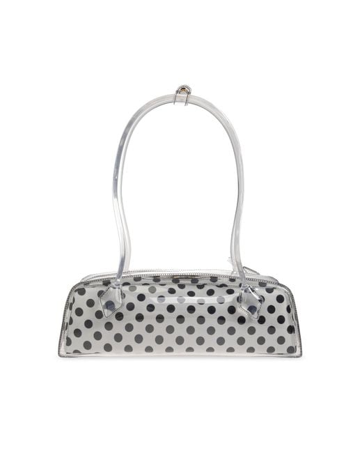 Alaïa White Alaïa Le Teckel Polka-Dot Shoulder Bag