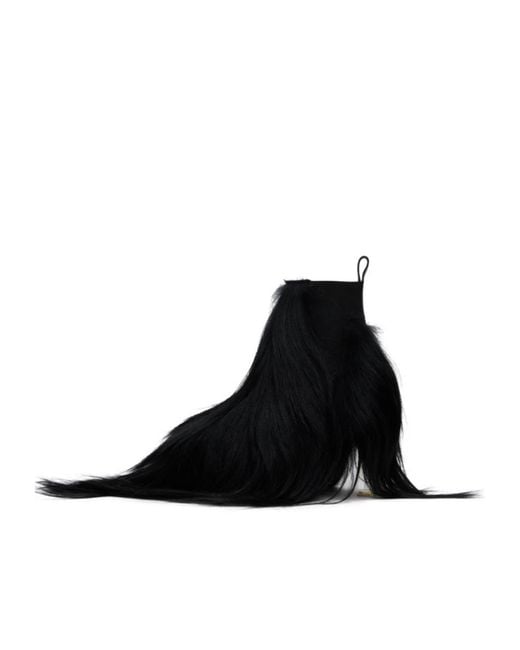 Rick Owens Black Minimal Grill Chelsea Boots