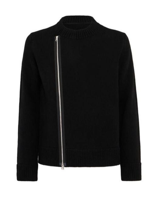 Sacai Black Wool Knit Jacket for men