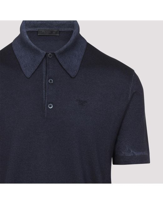 Prada Blue Polo Shirts for men