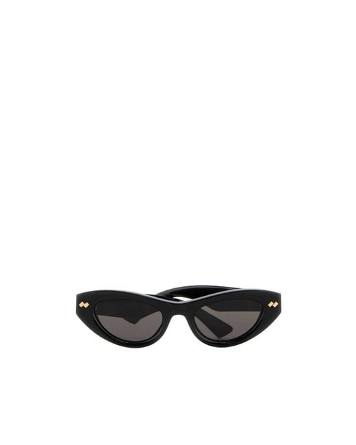 Bottega Veneta White Eyewear Cat Eye Frame Sunglasses