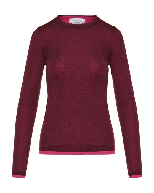 Gabriela Hearst Purple Crewneck Long-Sleeved Top