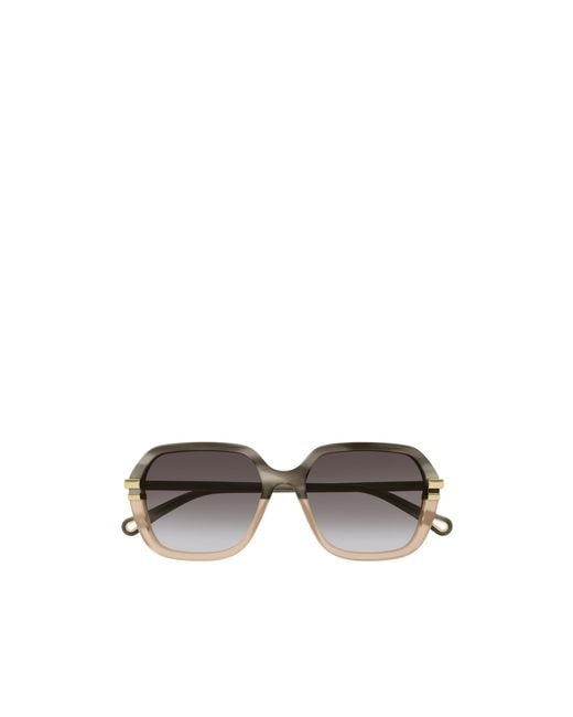 Chloé Multicolor Chloé Eyewear Rectangle Frame Sunglasses