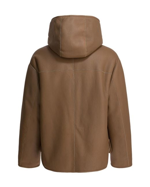 FURLING BY GIANI Brown Hooded Zip Jacket