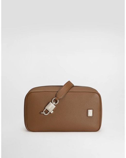 Dolce & Gabbana Brown Lock Handbag for men
