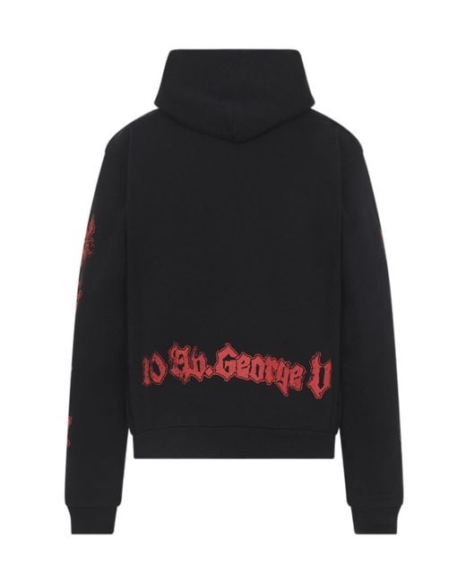 Balenciaga Black Graphic Printed Medium-Fit Hoodie