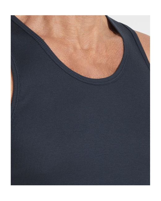 Zegna Blue Cotton Blend Tank Top for men