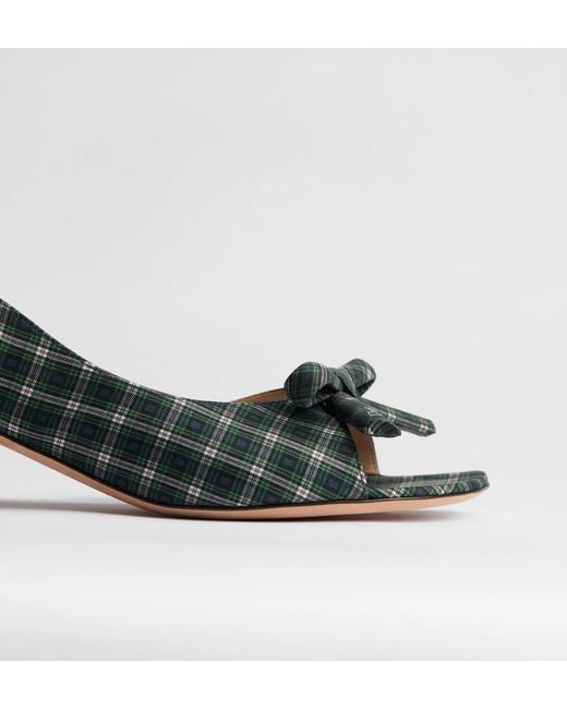 Dior Green Bow Heeled Slingback Sandal