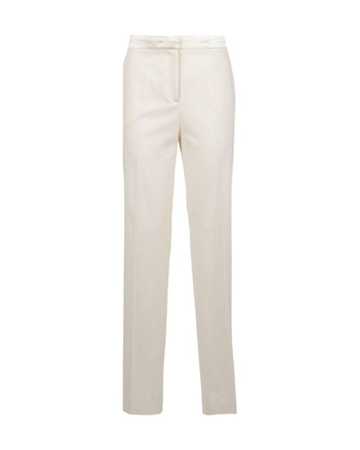 Antonelli White Embossed Casual Pants