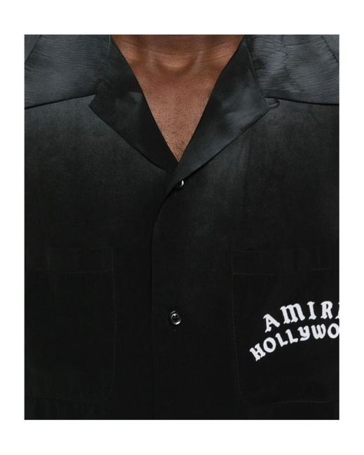 Amiri Black Hollywood Bowling Shirt for men