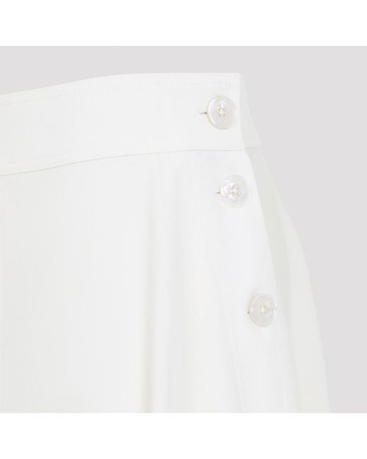 Ralph Lauren White Kenzie A-Line Skirt