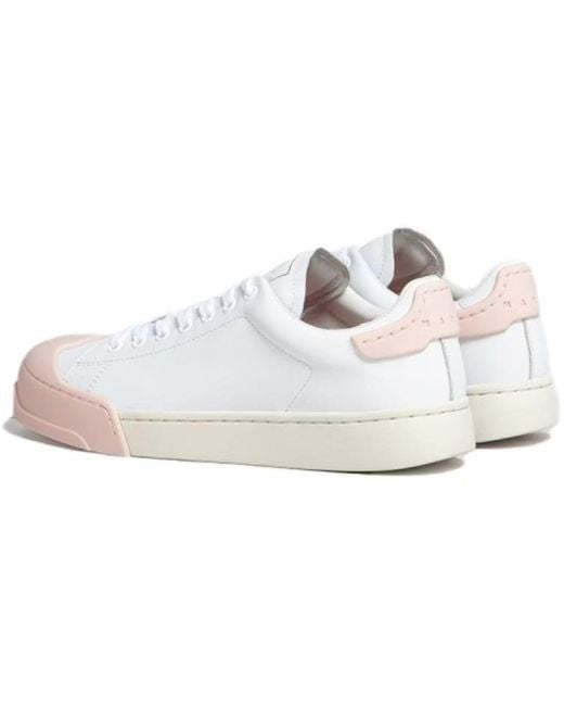 Marni White Dada Bumper Low-Top Casual Shoes