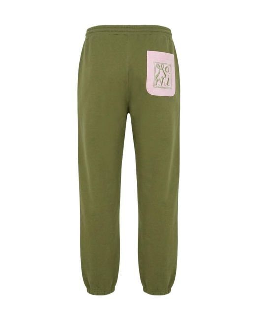 Marni Green Elastic Waist Sports Pants