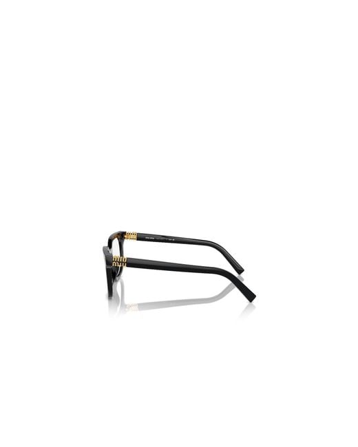 Miu Miu White Eyewear Square-Frame Glasses