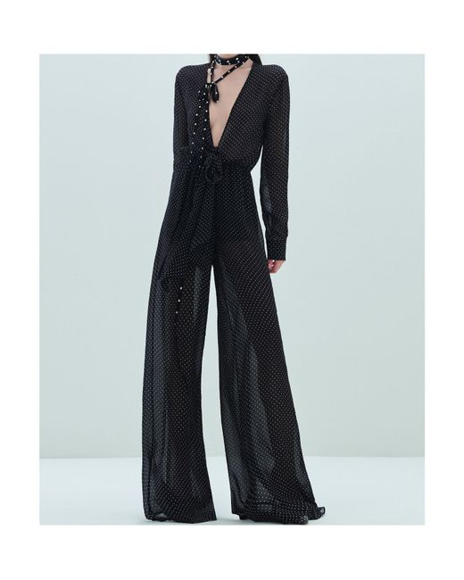 Aniye By Black Polka Dot Long Jumpsuit
