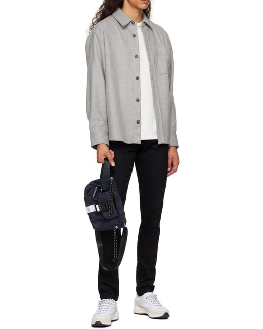 A.P.C. Blue Logo Patch Buckled Belt Bag for men