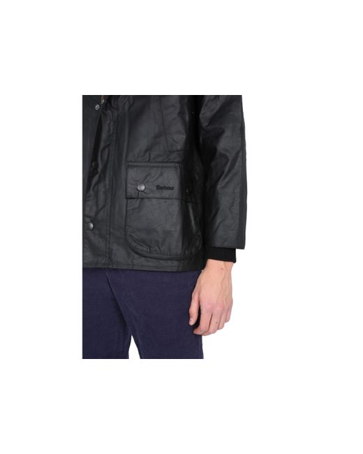Barbour Black Embroidered-Logo Cotton Jacket for men