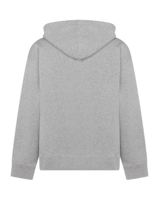MM6 by Maison Margiela Gray Logo Patch Hoodie for men