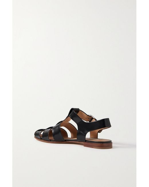 Gabriela Hearst Black Lynn Flat Sandals