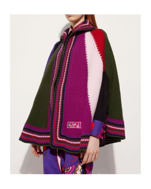 Emilio Pucci Red Wool Cape Coat