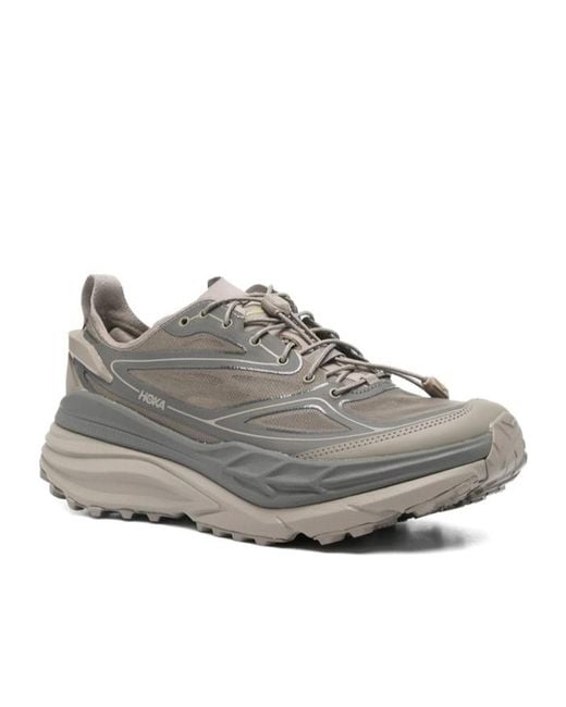 Hoka One One Gray Stinson 7 Running Shoes for men
